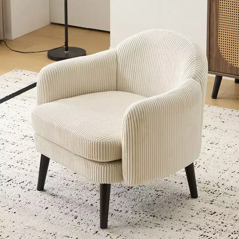 Upholstered Living Room Armchair with Pillow Seat and Back