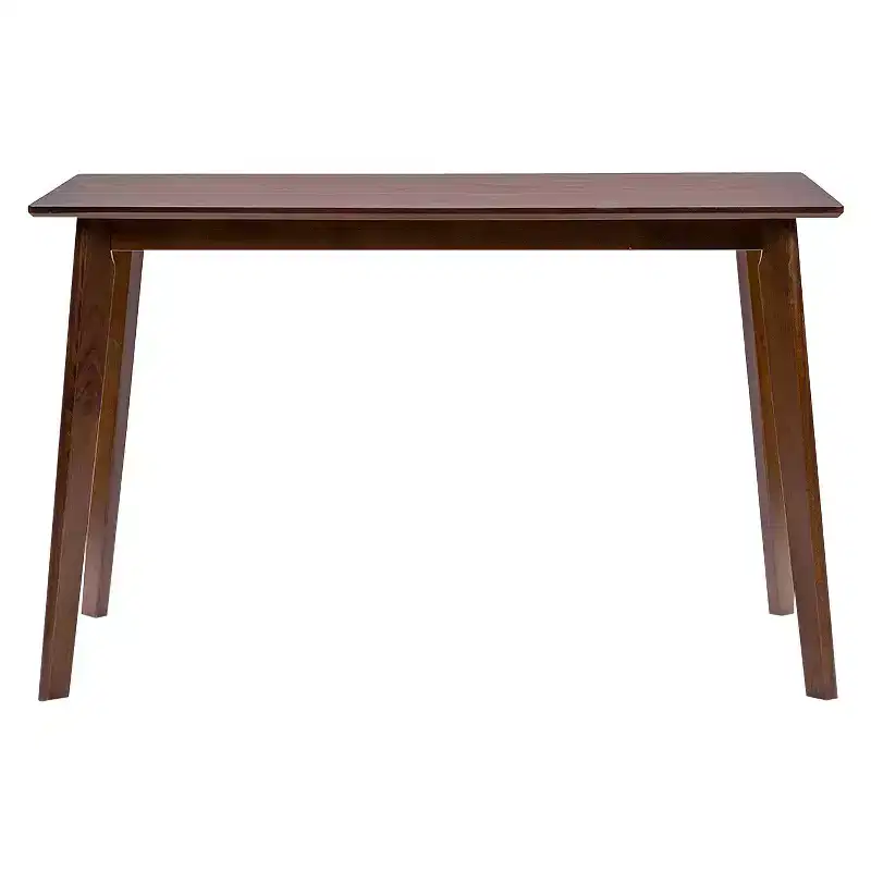 5pc Sumner Mid-Century Style Dining Set Brown/Black - Baxton Studio: Rectangle Table, 4 Upholstered Chairs