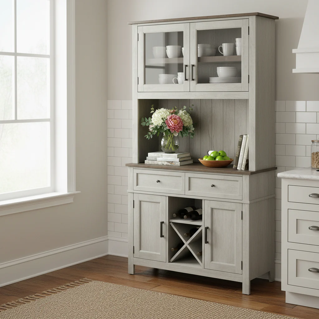 Kitchen Dining Hutch with Wine Storage