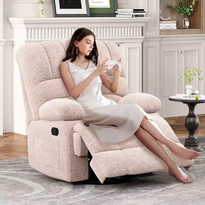 Oversized Swivel Rocker Recliner Chair for Living Room for Adults