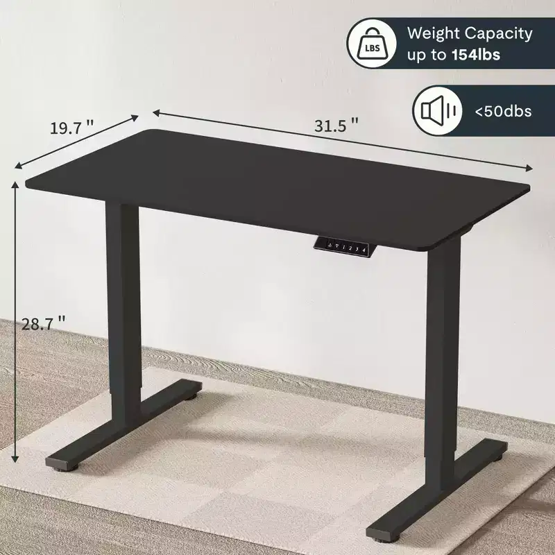 Electric Standing Desk Whole Piece Adjustable Height Desk Home Office Computer Workstation Sit Stand up Desk