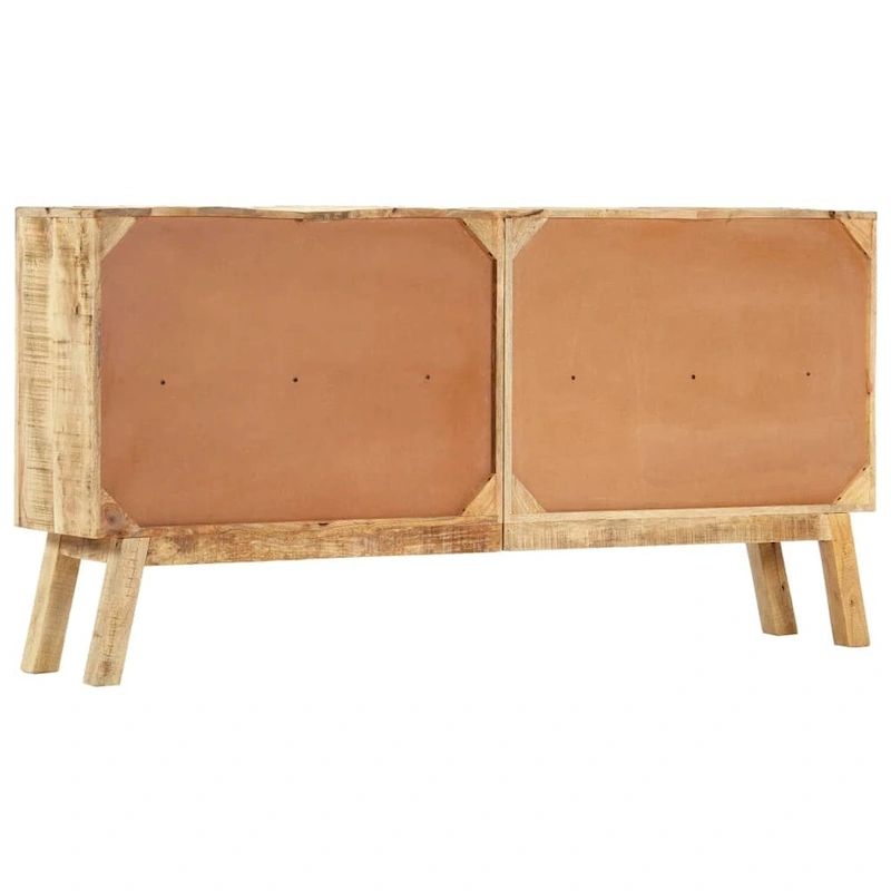 vidaXL Sideboard Brown and Black 63x11.8x31.5 Solid Rough Mango Wood