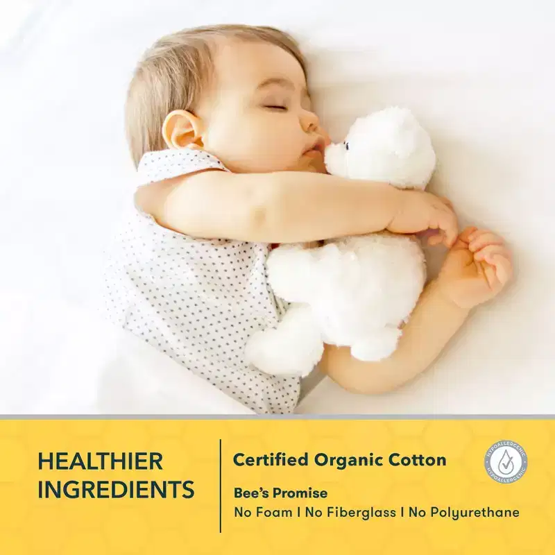 Ultra Breathable 2-Stage Crib & Toddler Mattress – Organic Cotton, Dual Firmness