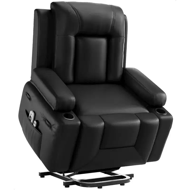 Acekool Power Lift Recliner Chair, Heat & Massage, Adjustable PU Reclining Chair for Elderly, Living Room