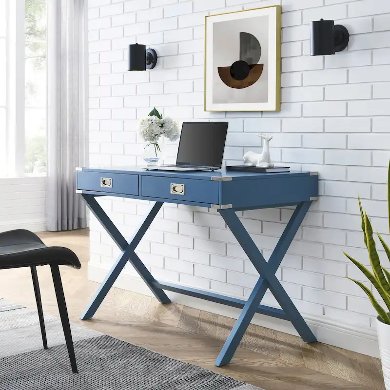 Solid Wood Computer Desk with Drawers