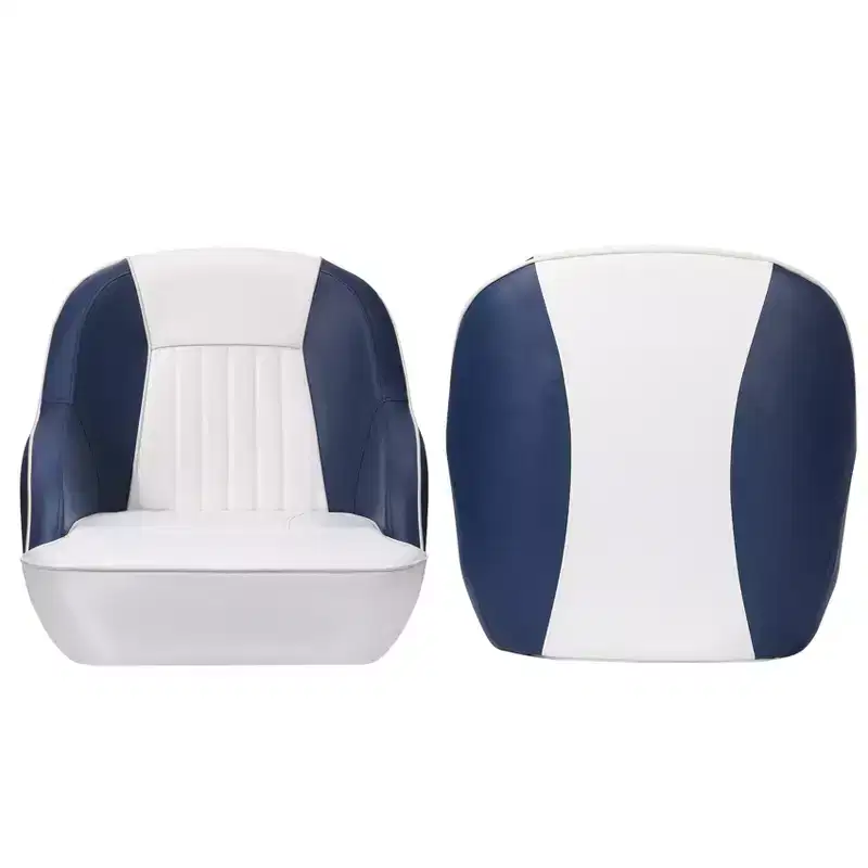 Pontoon Boat Captain Chair  Ergonomic Bucket Seat with Compression Foam Padding and Durable Molded Plastic Frame