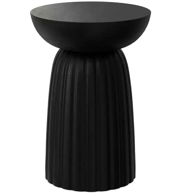 13 inch Wide Solid Mango Contemporary Stripe Accent Table