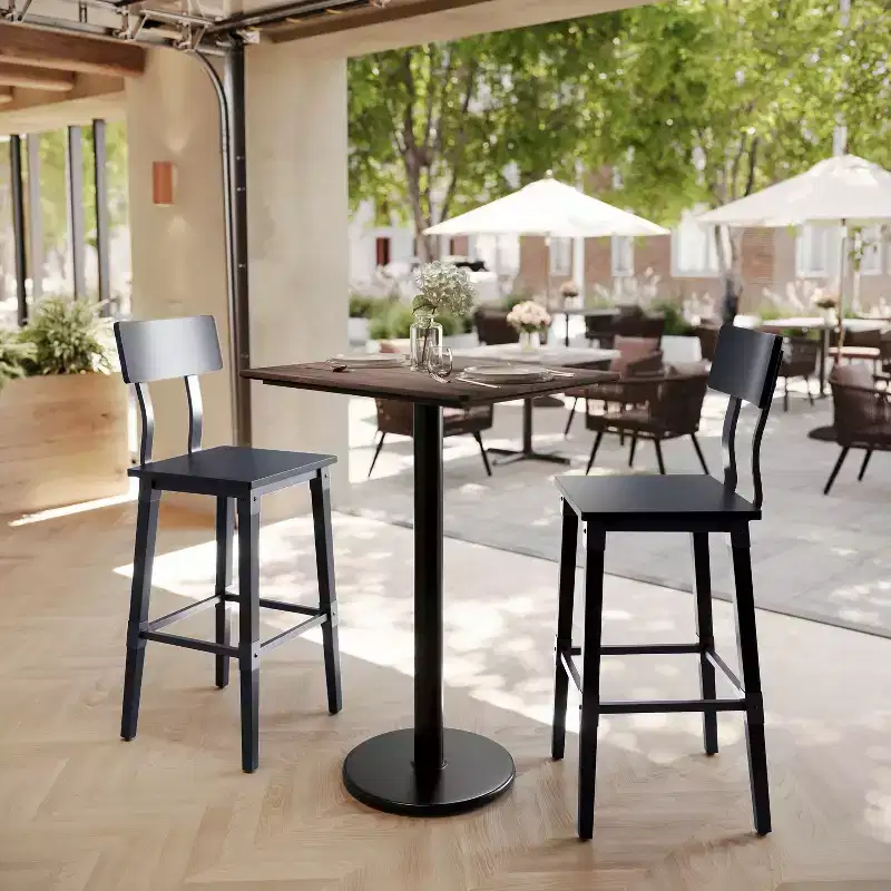 Flash Furniture Acadia Tabletop with TopGuard HPL Technology and Bar Height Base