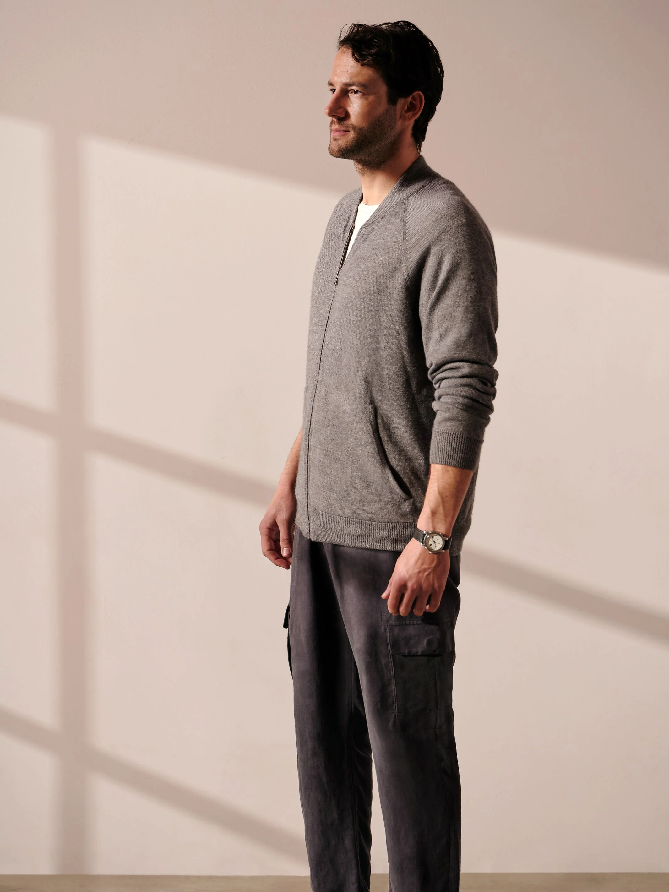 Cashmere Zip Up