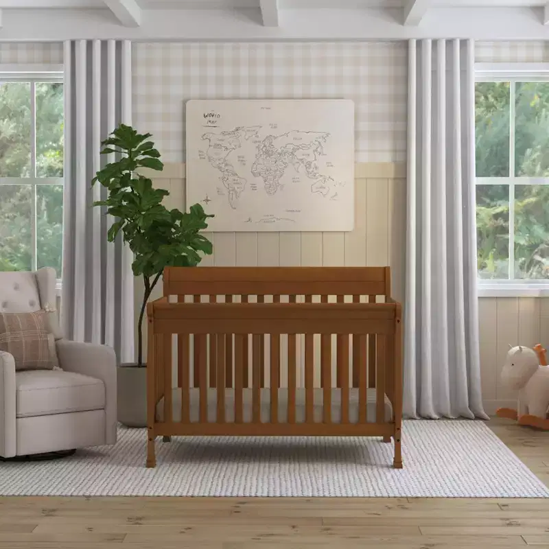 4-in-1 Convertible Crib – Solid Pine Wood