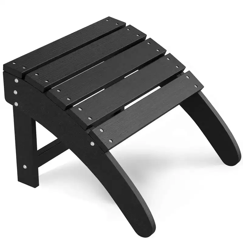 TROPOW Ottoman for Adirondack Chair, HDPE Adirondack Ottoman Footrest, Weather Resistance Outdoor Footstool for Outside Porch Pool
