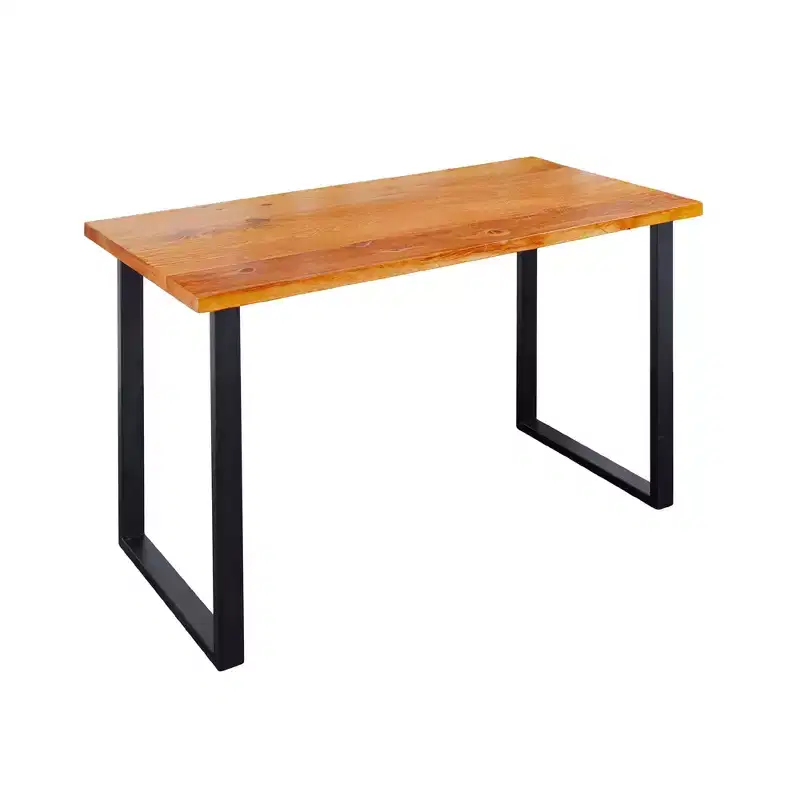 Cedar Solid Wood Desk with 28 in. Square Metal Legs