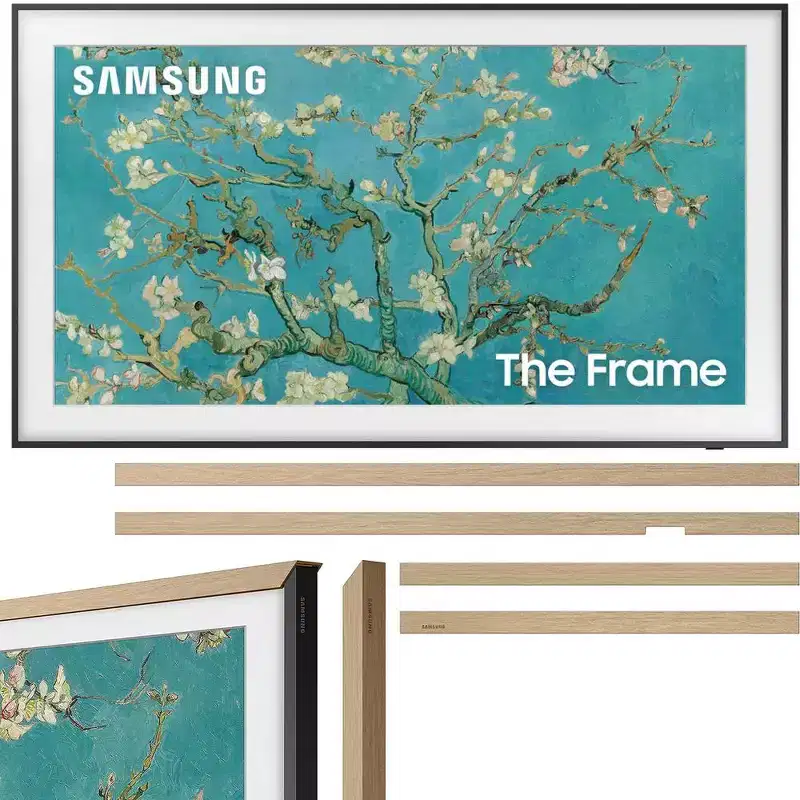 Samsung 32 Class The Frame QLED HDR LS03C with Modern Teak Bezel