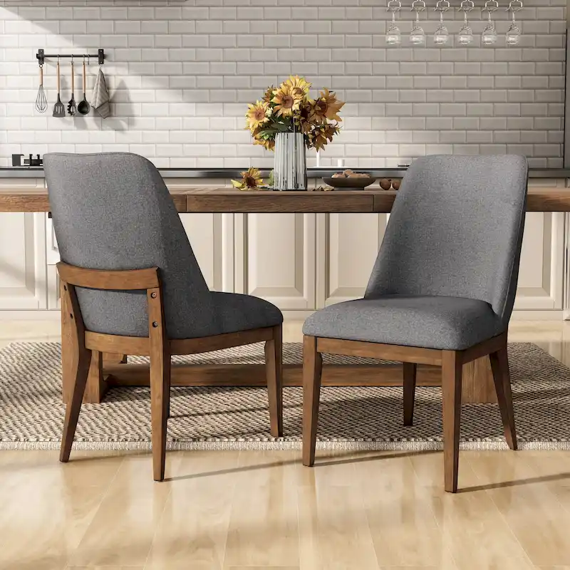 Leopold Rounded Solid Wood Dining Chairs