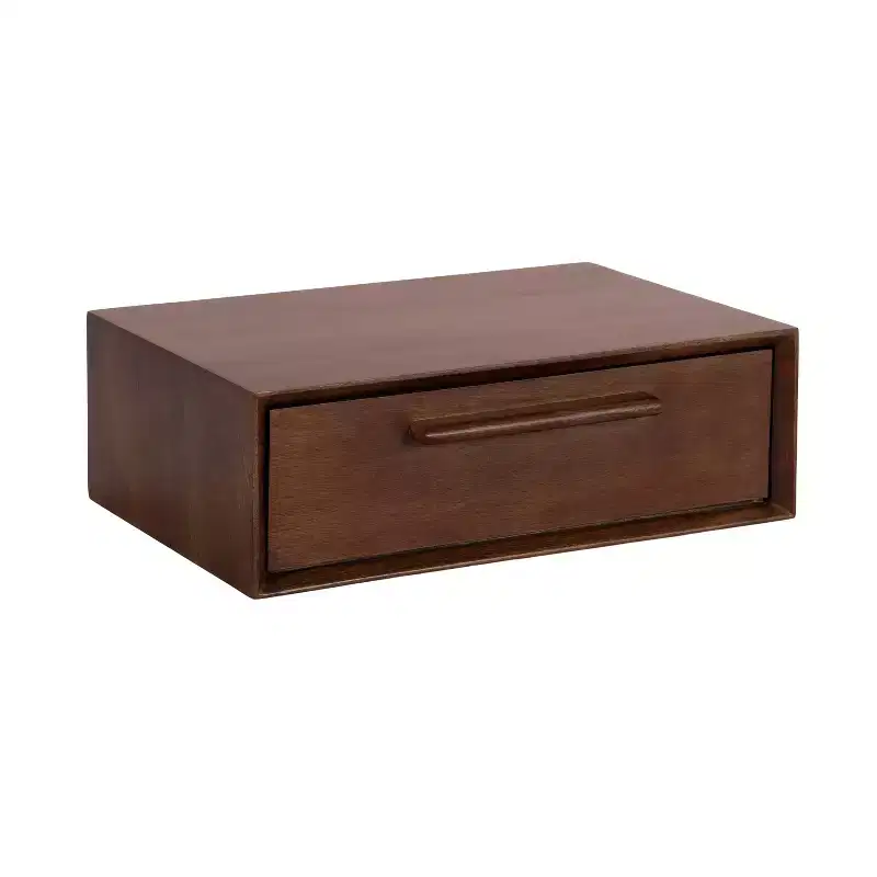 Kate & Laurel All Things Decor 18"x12"x6" McCutcheon Wood Storage Shelf Walnut Brown