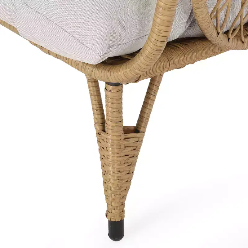 Christopher Knight Home Didier Farmhouse Iron and Faux Rattan Patio Standing with Basket Design