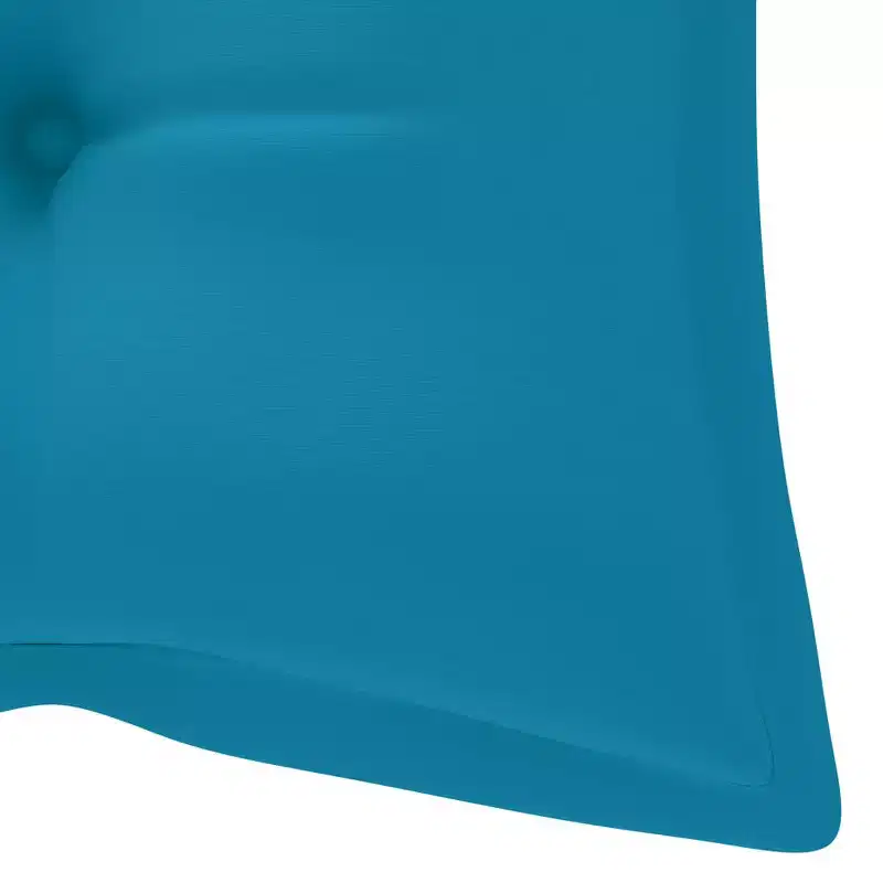 Garden Bench Light Blue Cushion, Natural Bamboo Bamboo 47.2 in