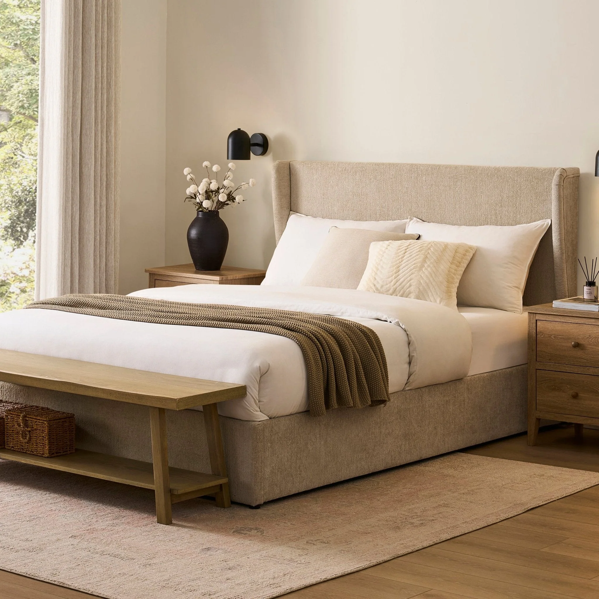 Storage Bed - Textured Oatmeal