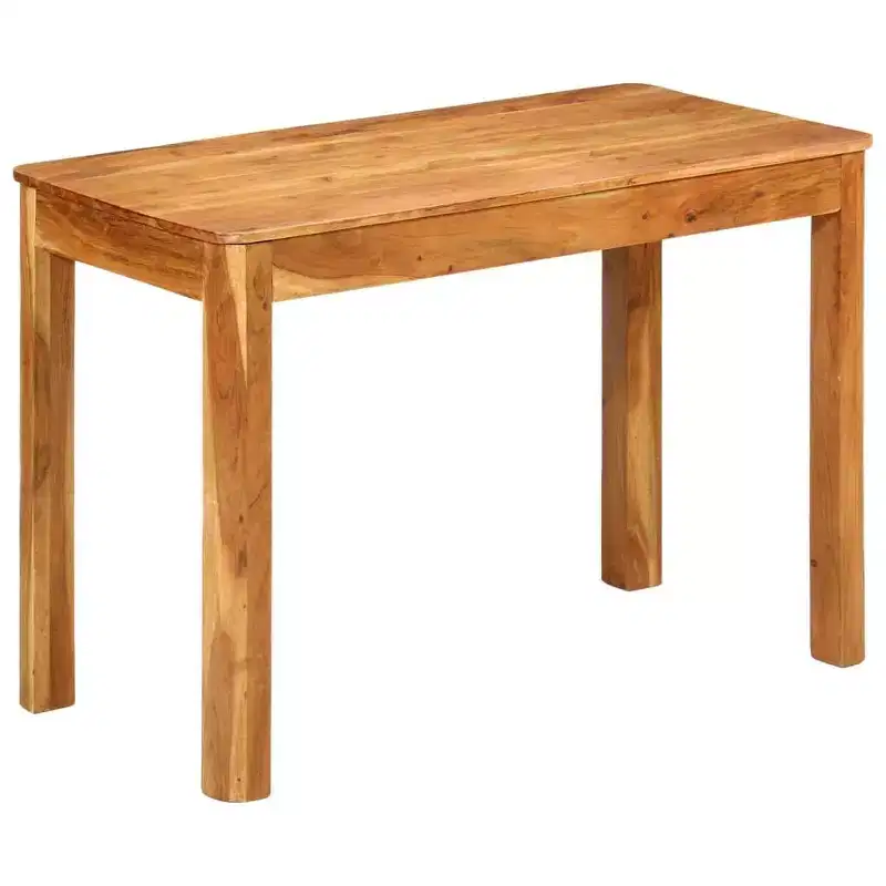 vidaXL Solid Acacia Wood Dining Table - Vintage Style Rectangular Dinner Table for Living Room, Kitchen - Brown Honey Finish (43.3x21.7x29.9)
