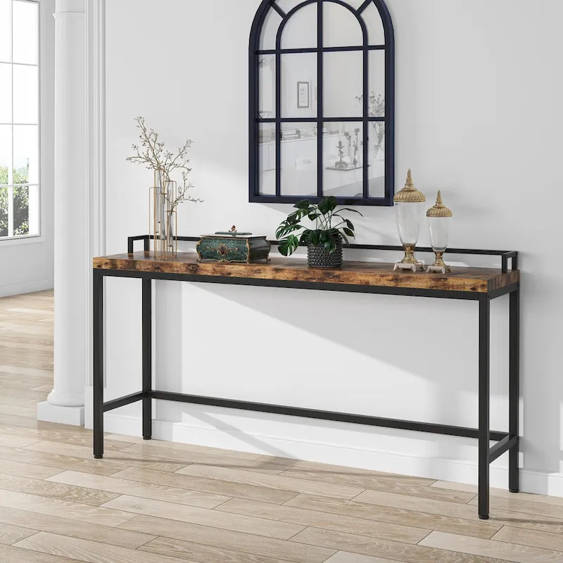 Console Table Behind Sofa Couch, 70.9 inch Long Narrow Entry Table