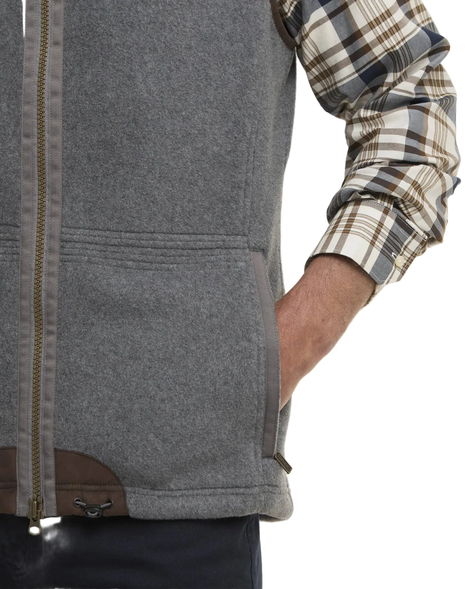 Mens Fleece Gilet - Dark Grey Marl