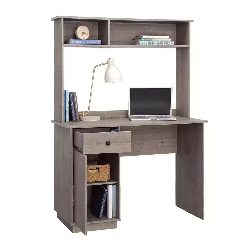 GDFStudio Harper 60H Wood Desk with Hutch