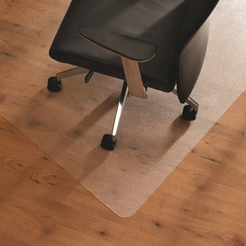 Polycarbonate Corner Workstation Chair Mat for Hard Floor - 48 x 60