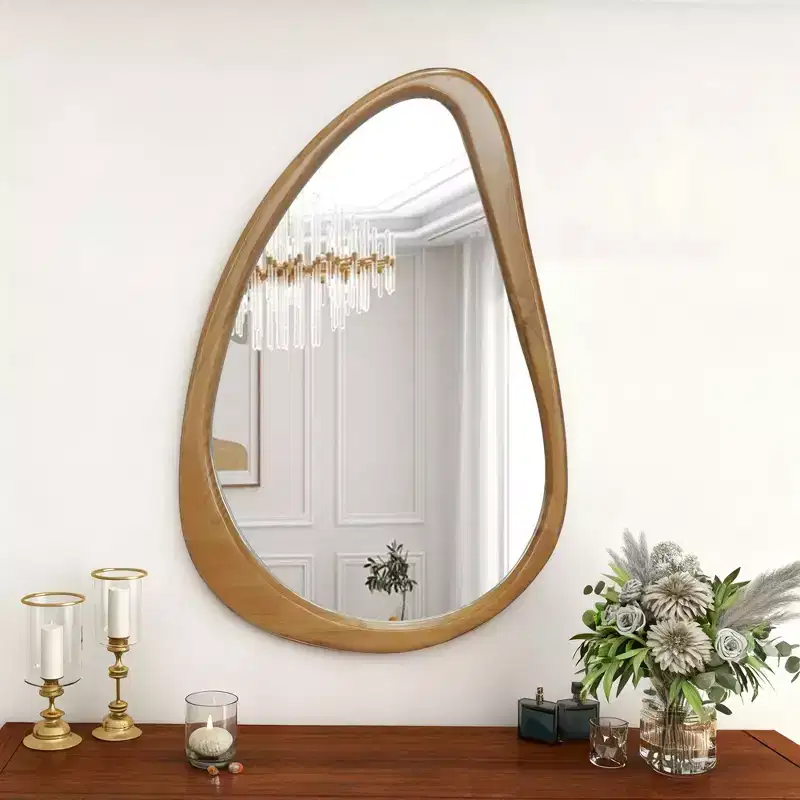 Modern Irregular Decorative Wall Mirror for Entryway, Bathroom, Large Home Decor Vanity Mirror for Bedroom, Living Room