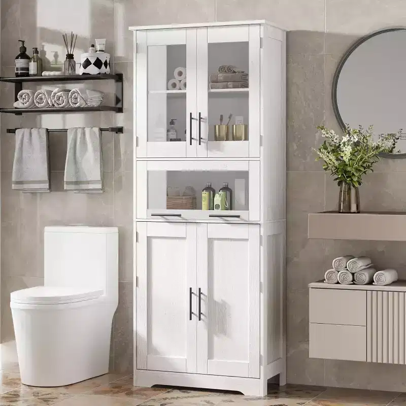 1 PB Classic 67 Inch Tall Storage Cabinet with Spacious Storage, Durable Build, Elegant Design, Easy Assembly, and Versatile Use