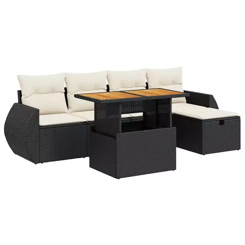 vidaXL Patio Furniture Set - Modular Outdoor Sofa with Cushions