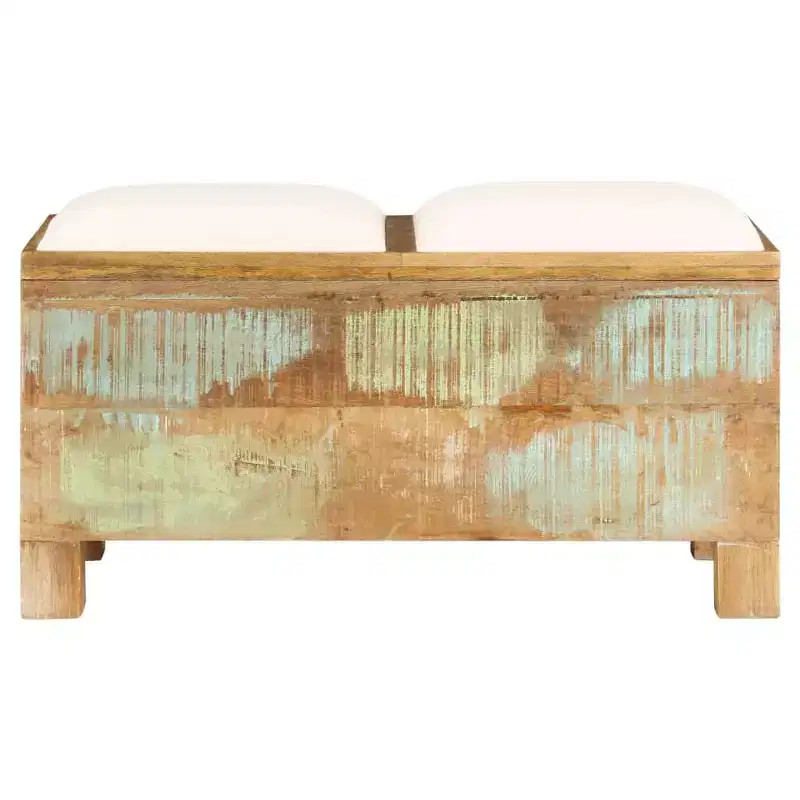 vidaXL Storage Bench Solid Reclaimed Wood 31.5x15.7x15.7
