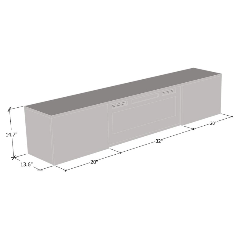Cali EF Wall Mounted Electric Fireplace Modern 72 TV Stand