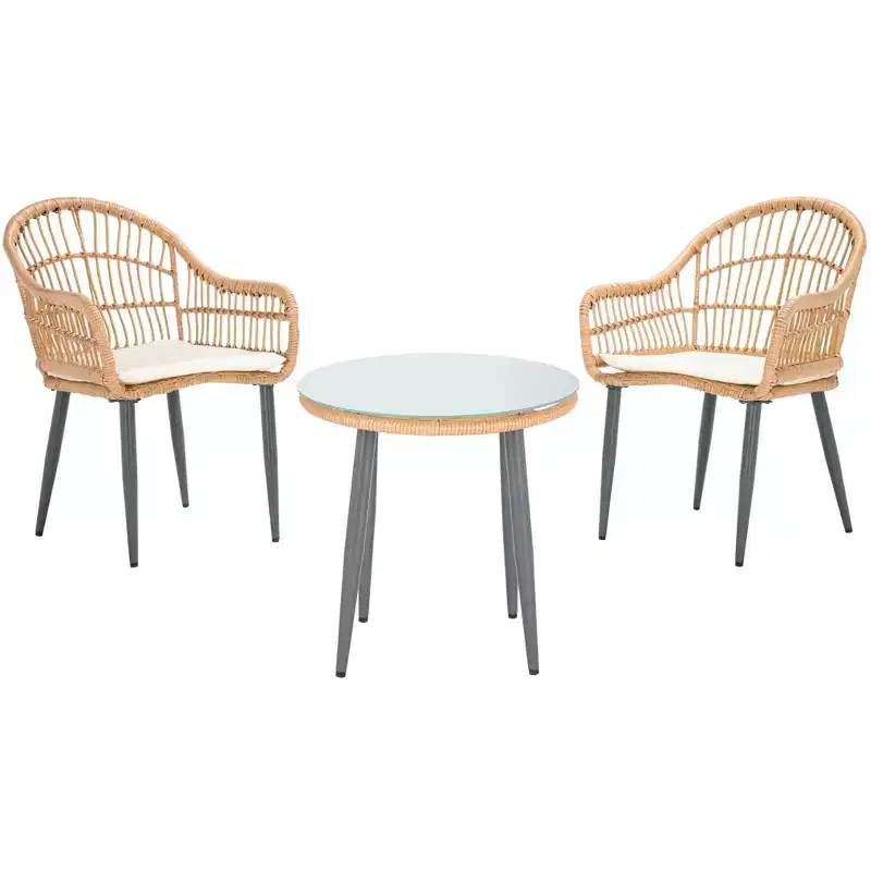 Berlen 3 Piece Lounger Set - Indoor/Outdoor - PAT9012 - Safavieh