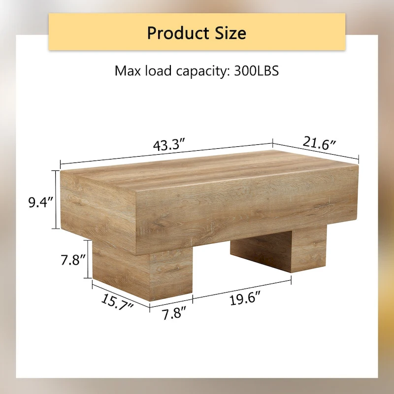 Modern Simple Texture Sticker MDF Coffee Table