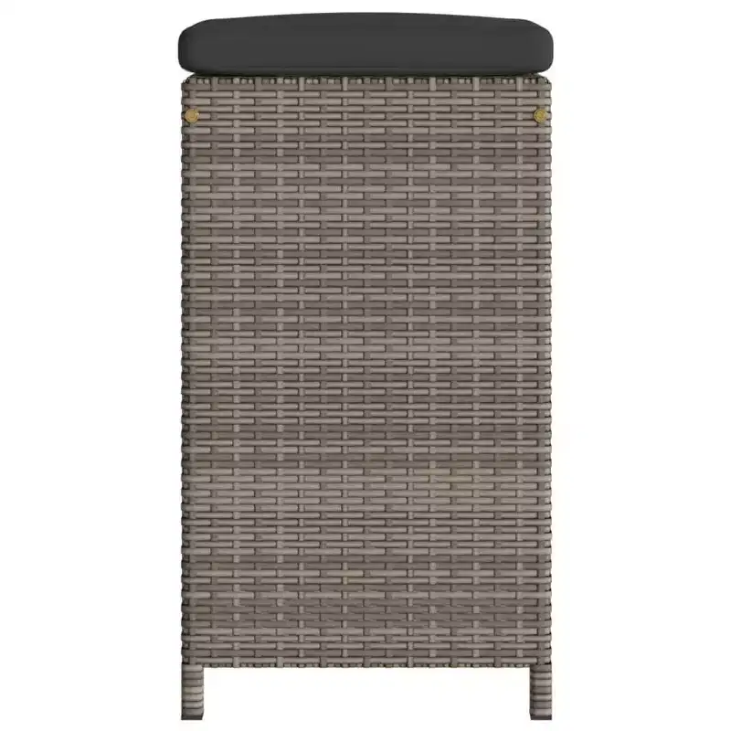 vidaXL Garden Bar Stool Set of 6 PE rattan Standard