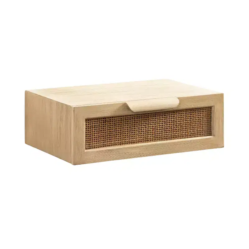 Kate and Laurel Ori Floating Side Table Rattan