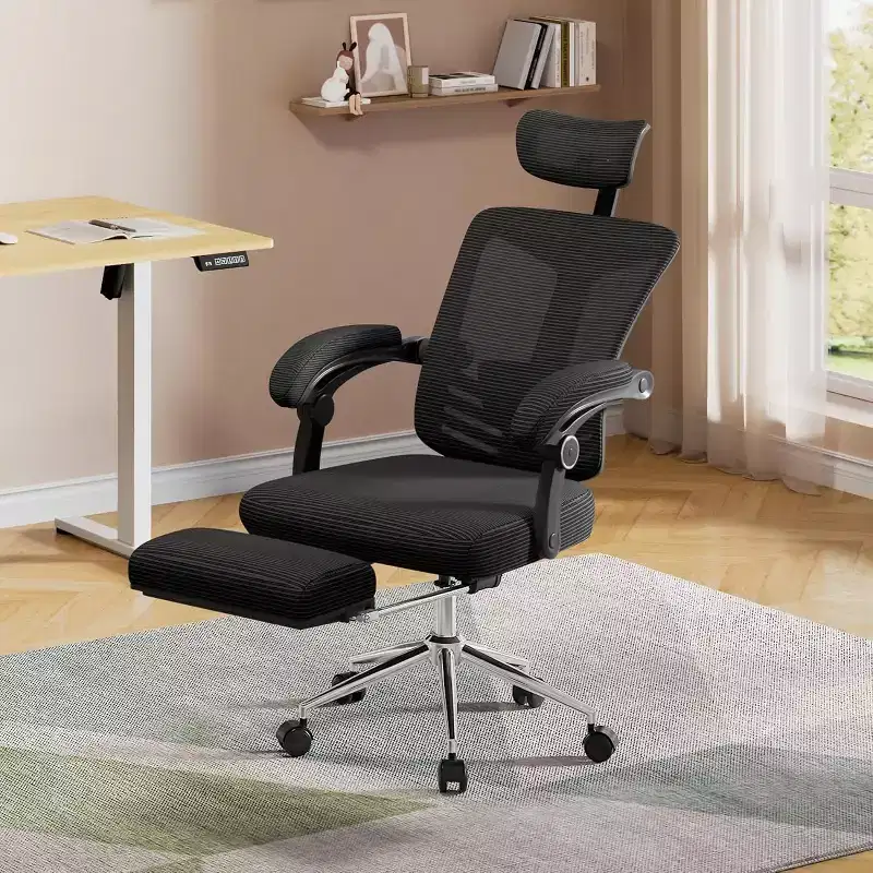 GALAXHERO Ergonomic High Back Office Chair with Footrest Big and Tall Adjustable Desk Chair Reclining with Lumbar Support SGS Class 4 Gas Lift