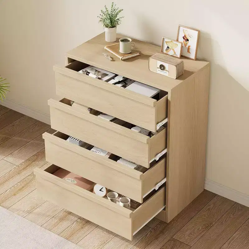 4 Drawer Dresser for Bedroom, Nightstand, Large Storage, Sturdy Construction, for Living Room, Nursery, Entryway