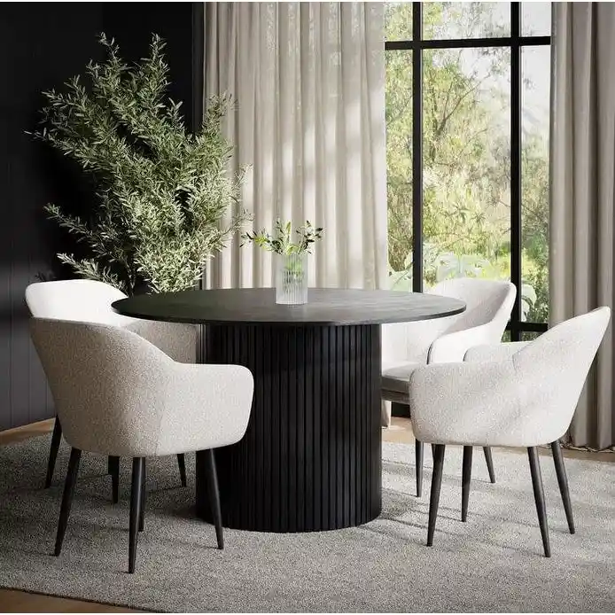 Round Kitchen Table Solid Wood Dining Table