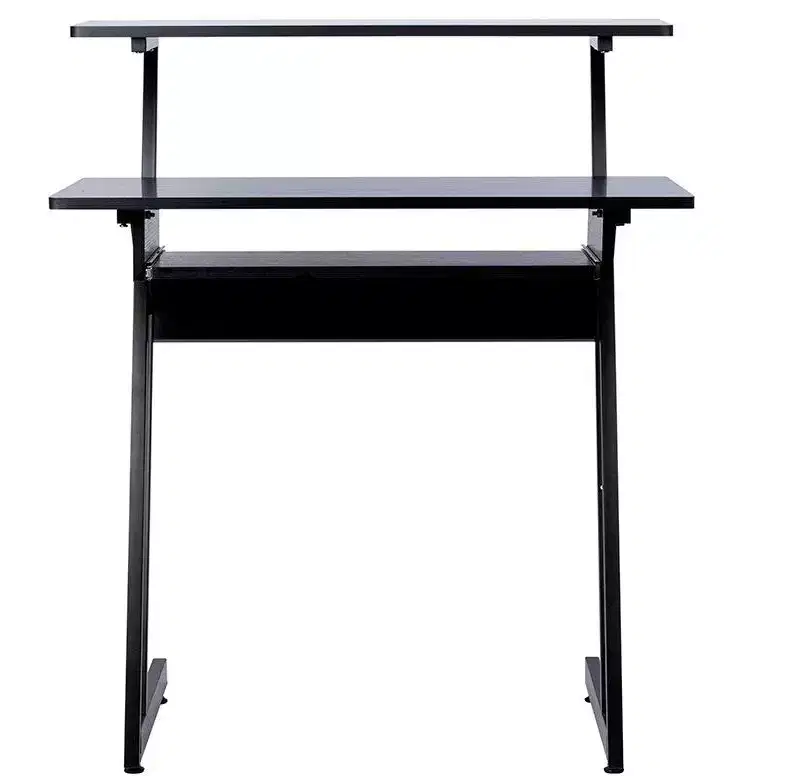Recording Studio Desk with Raised Platform and Keyboard Tray, Studio Workstation, Stable & Lightweight, For Home Studio