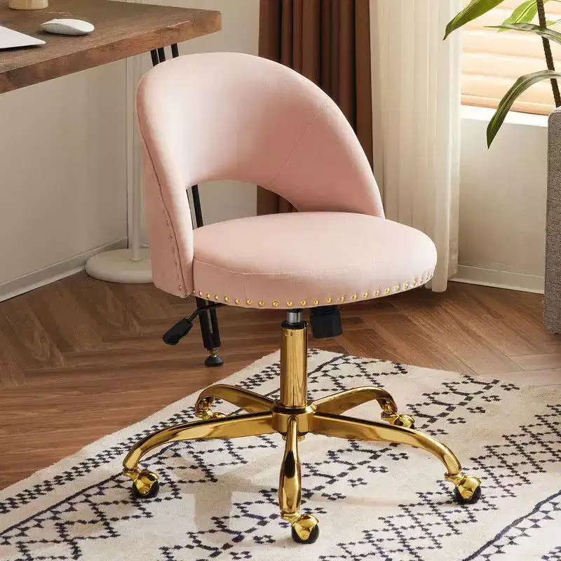 Velvet Task Chair – Adjustable Height 19–23