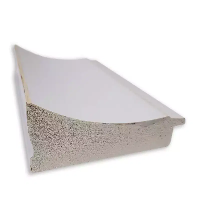 40"x28" Non-Beveled Flair Soft White Narrow Wall Mirror - Amanti Art: Modern Style, Polystyrene Frame