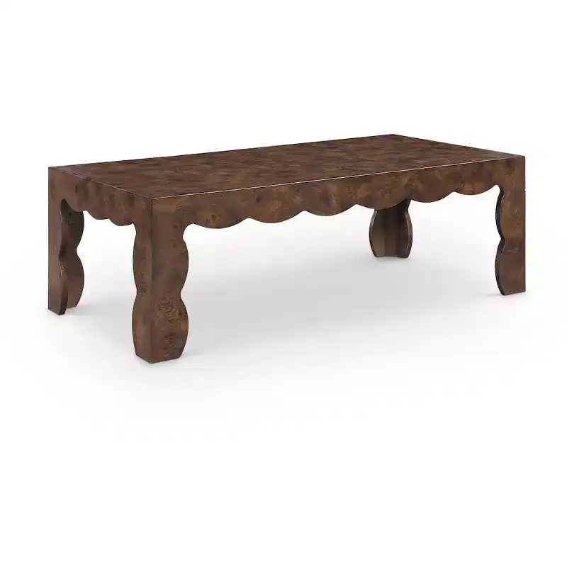 Brown Burl Veneer Coffee Table
