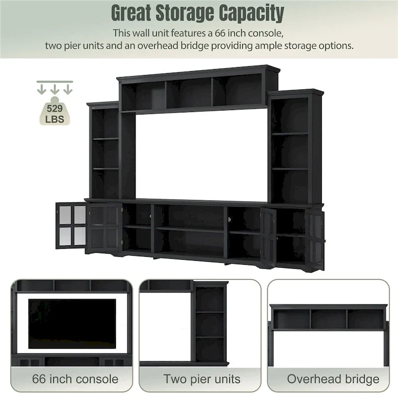 Modern Minimalism Style Entertainment Wall and TV Stand