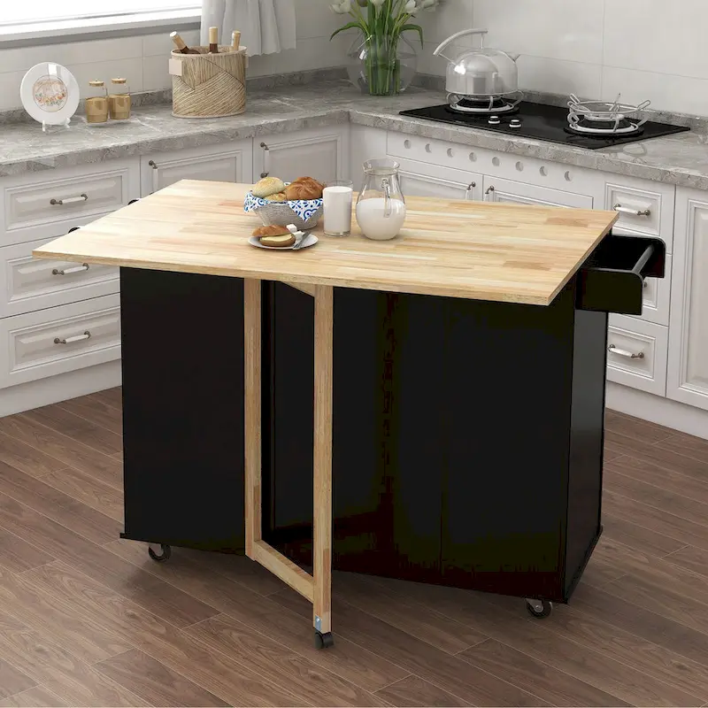 Kitchen Island with Spice Rack