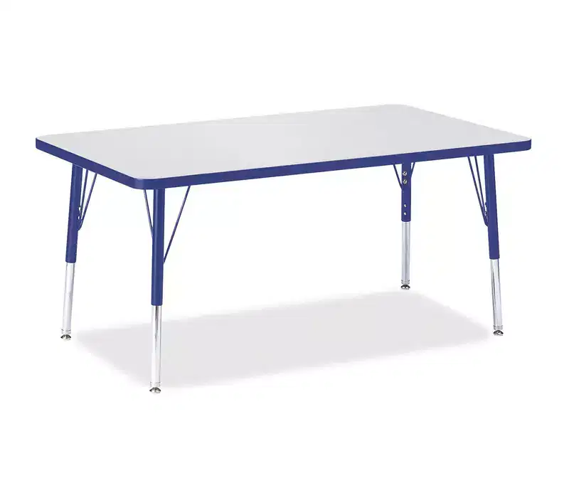 Gray Top / Blue Legs Rectangular Activity Table, 30
