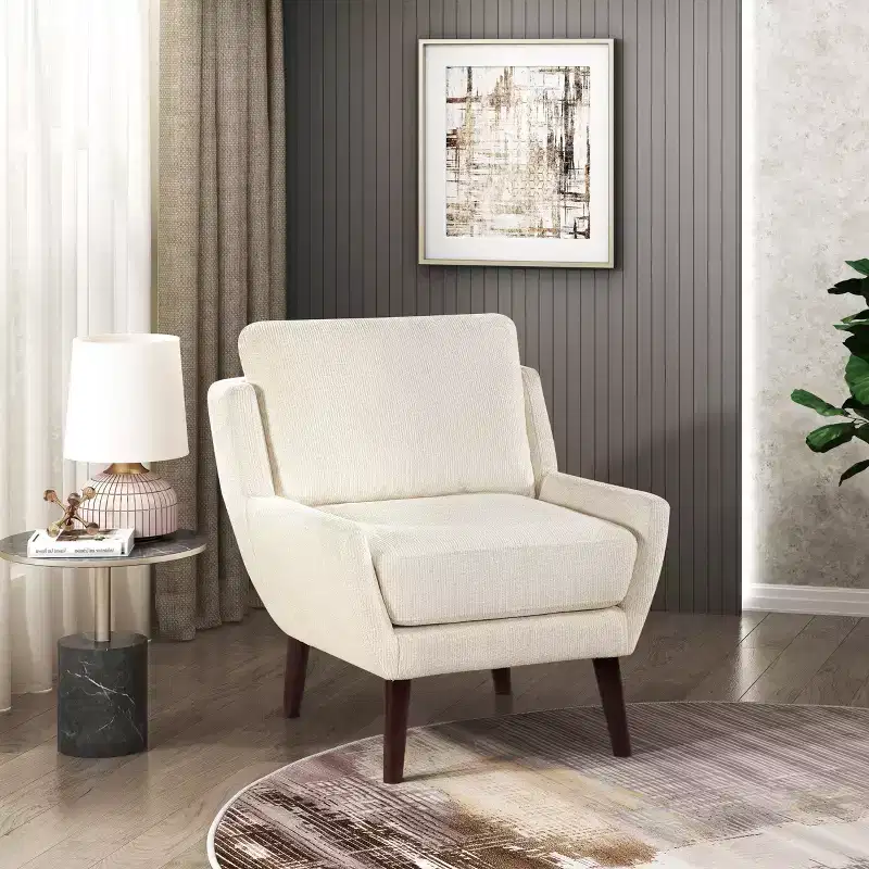 Accent Chair, Lounge Armchair with Chenille Upholstery