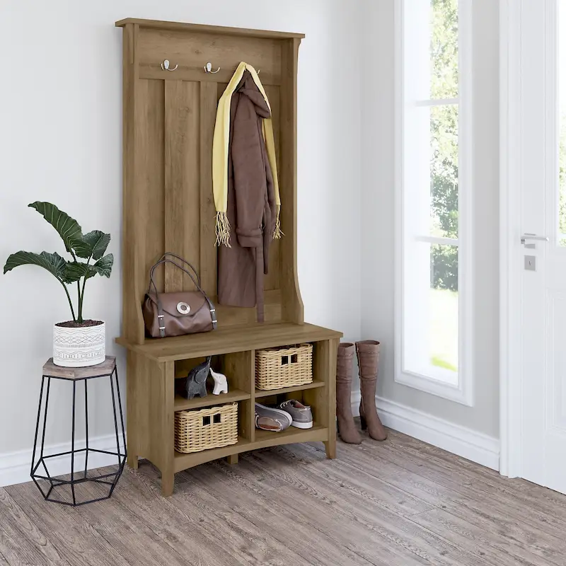 Salinas Hall Tree with Shoe Storage Bench by Bush Furniture
