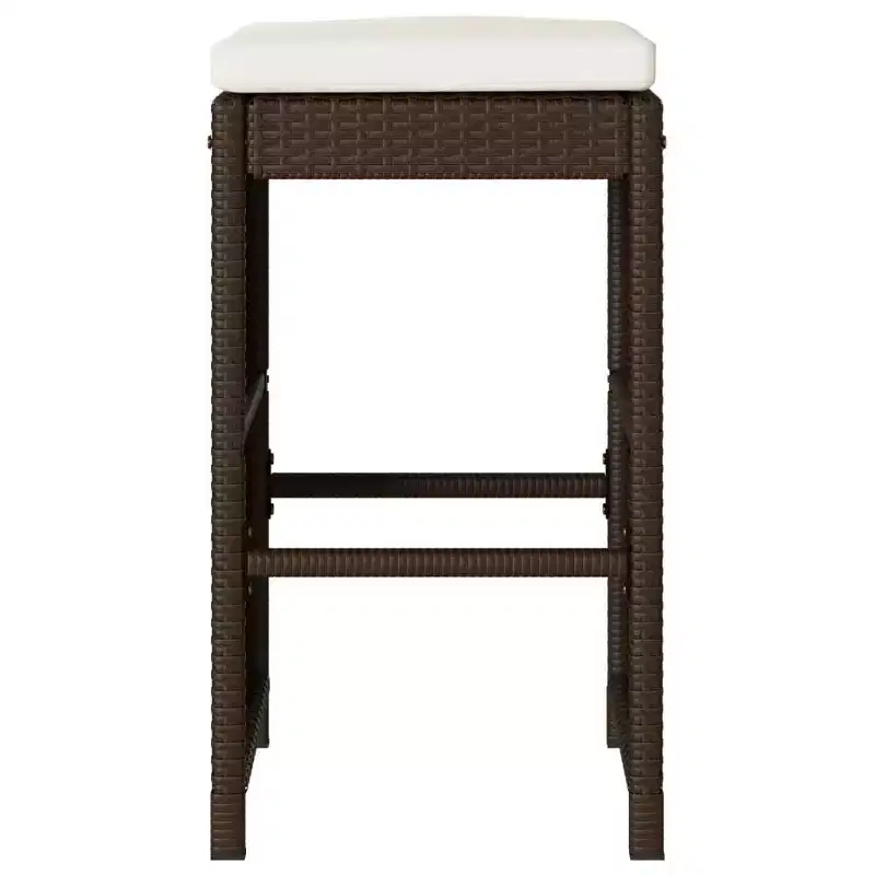 vidaXL Garden Bar Stool Set of 6 PE rattan Standard