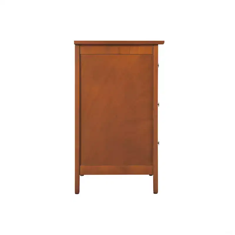 Modern Nightstand 3-Drawer Oak Finish (B078112151)